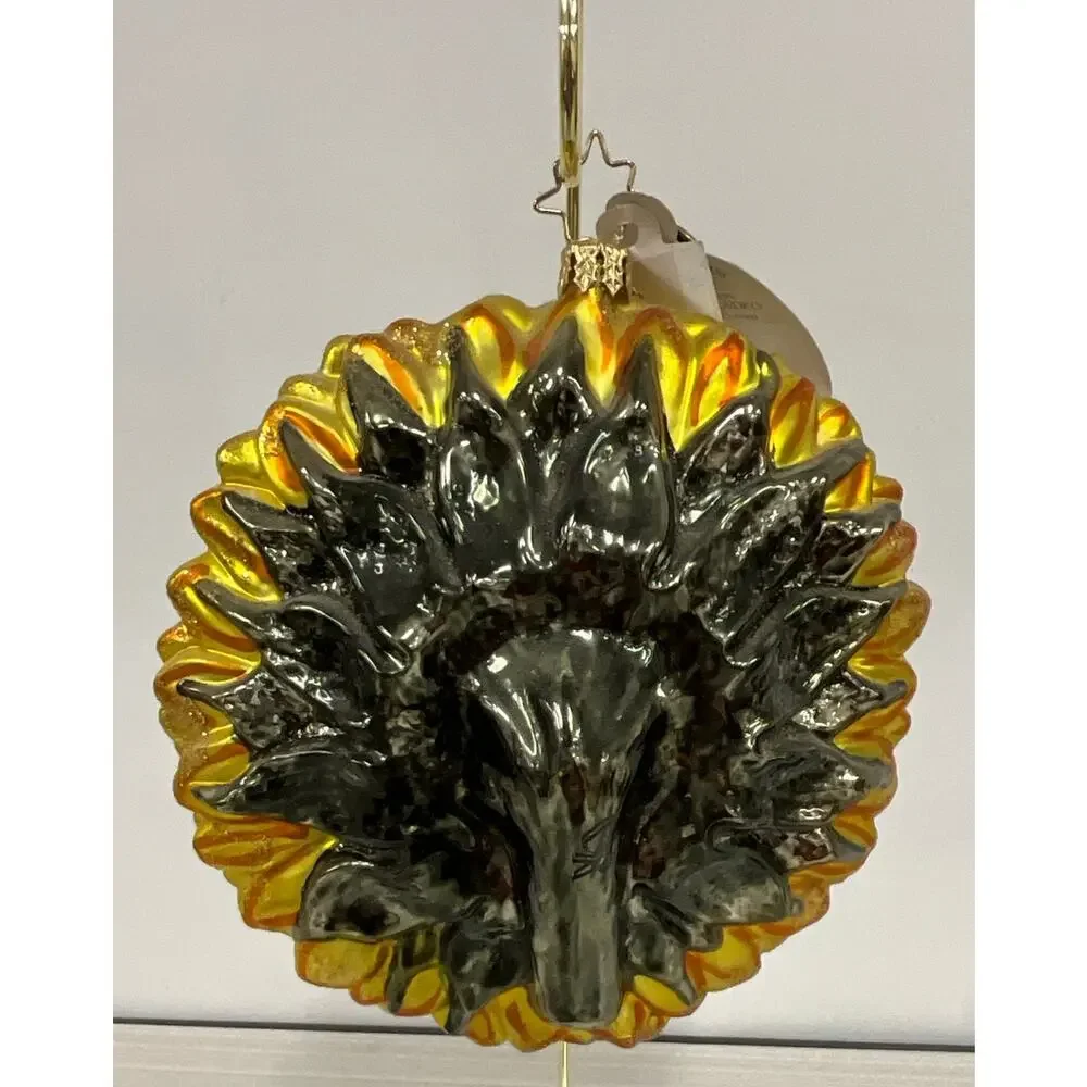 Christopher Radko Sunflower Christmas Ornament 1015270 With Tags Stand Included